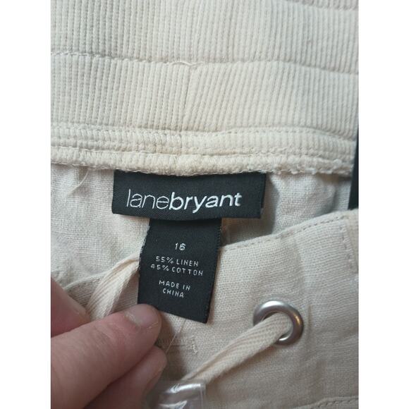 Lane Bryant Cream Straight Leg Pants - Picture 2 of 6